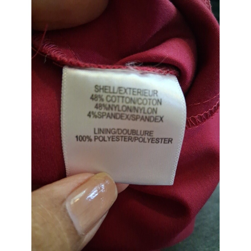 Mark & James Badgley Mischka Hot Pink Asymmetrical Hem Dress Midi Size 8 Pockets - Picture 11 of 12